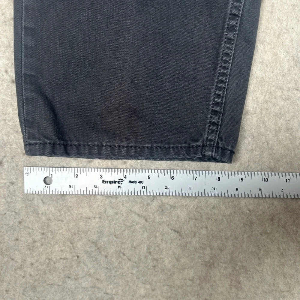 Levi‎ 505 Mens Jeans W38 L34 Dark Gray White Tab Straight Fit Casual Pants